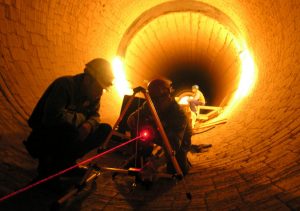 Laser alignment in tunnel